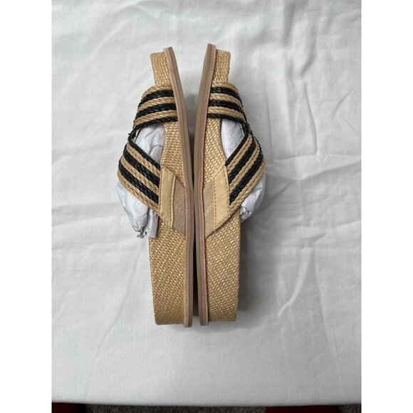 Dolce Vita Selda Women's Raffia Slide Sandals Natural Black 6 M - Picture 6 of 7